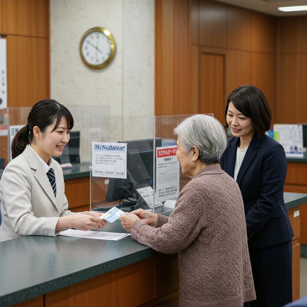 スーツを着た3人が会議で話している様子